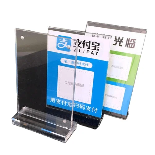 
Customized Acrylic WeChat Alipay QR Code Mobile Scan Code Payment Sign Holder, Display Stand Board 