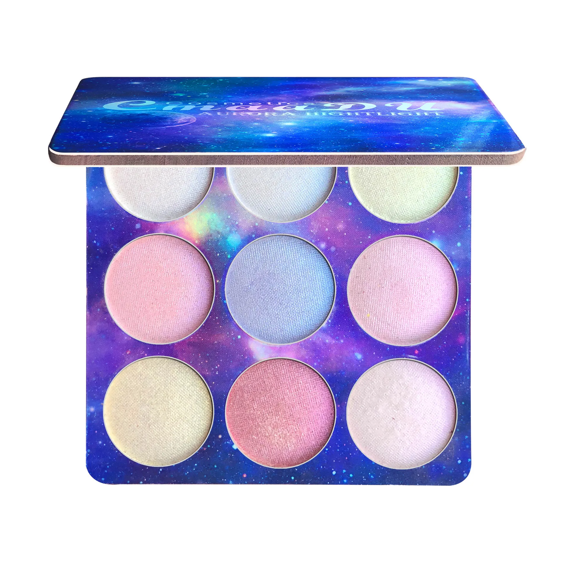 

Branded highlighter makeup eyeshadow vegan eye shadow palette, 9 colors