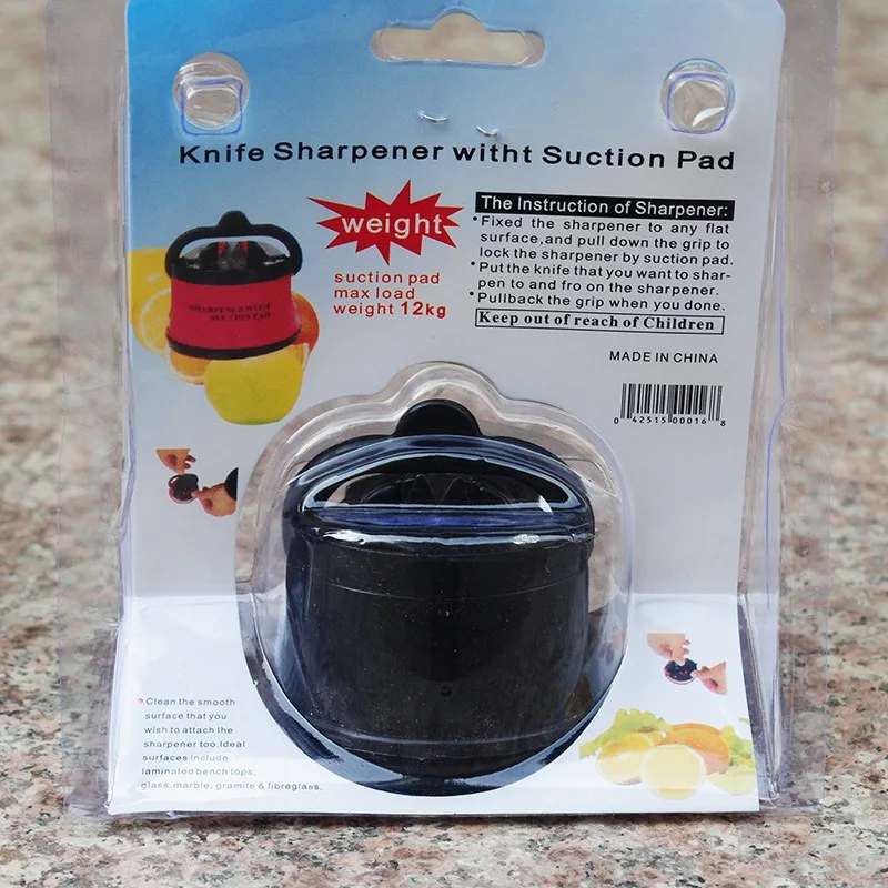 

Washing positioning whetstone with suction cup knife sharpener