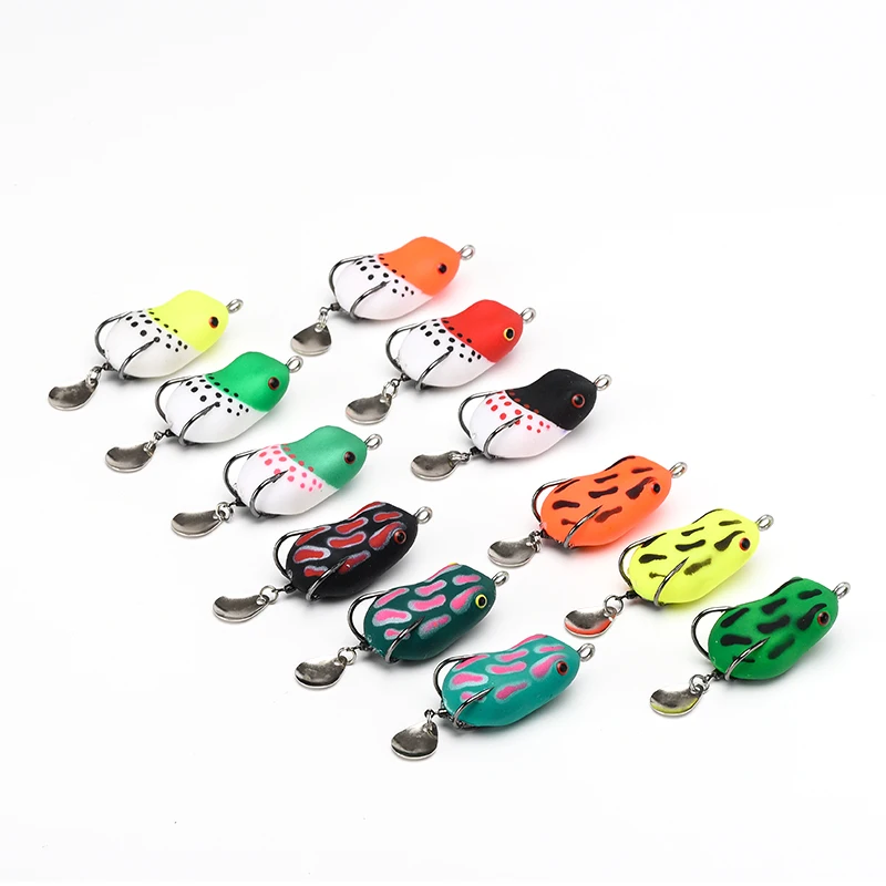 

frog lures soft plastic fishing lure handmade lure baits, Vavious colors