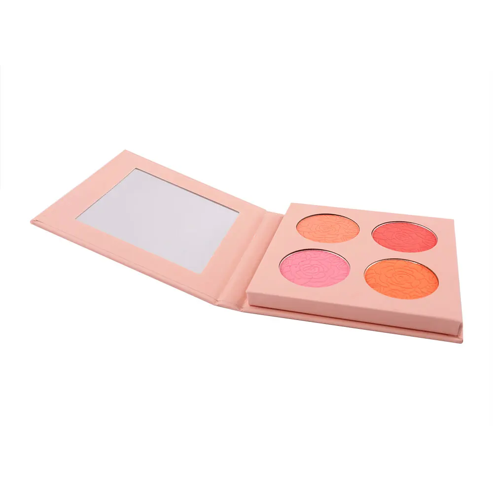 

Best Selling 4 Colors Compact Blush Powder Highlighter And Private Label Blusher Palette Packaging For Girl