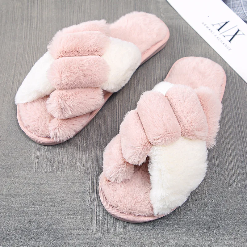 

Colorful soft bottom fashion new winter autumn warm household comfortable women female slippers, As the pictures show
