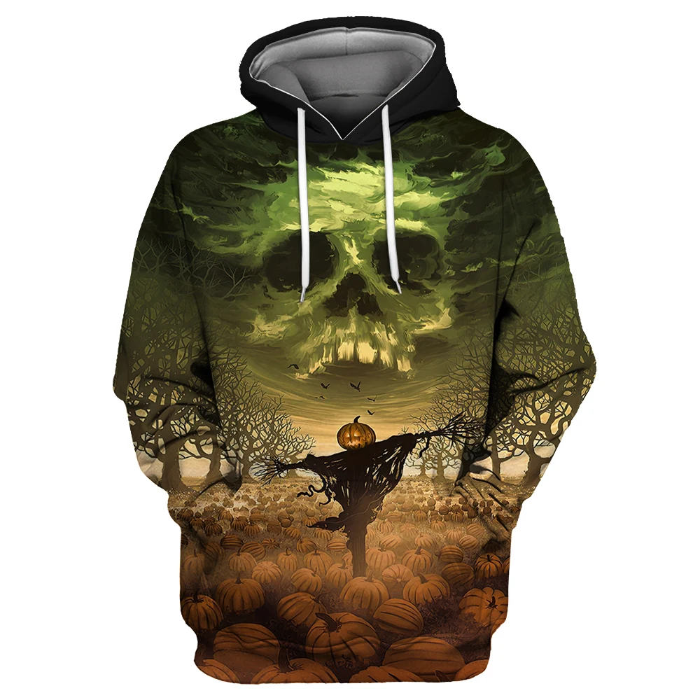 

Yocol New Design 2021 Vintage All Over Print Halloween Winter Hoodies