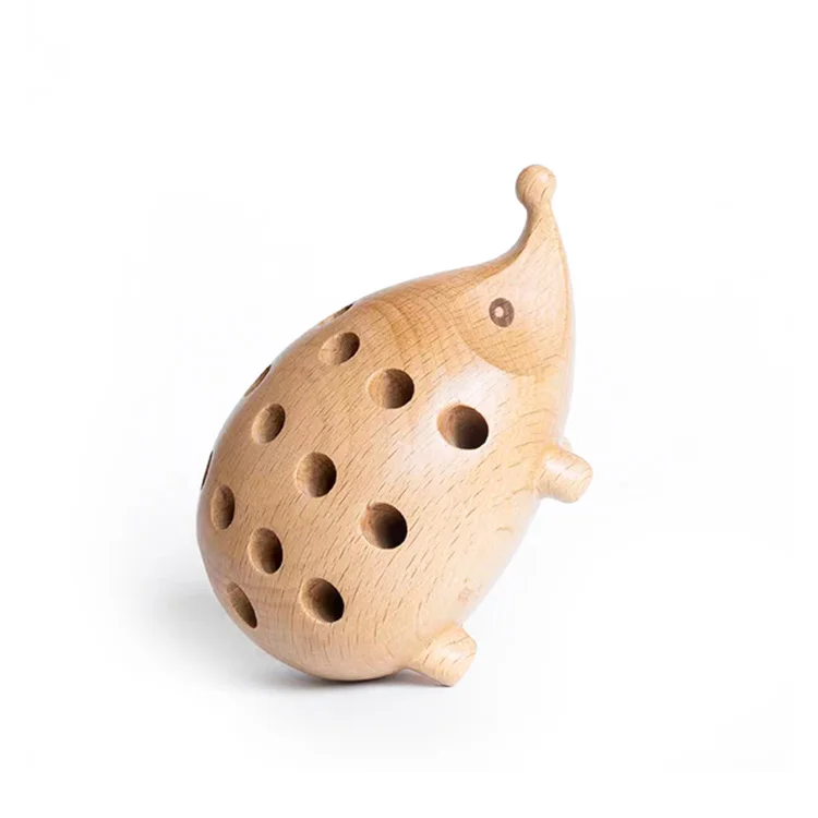 
Wooden animal Hedgehog 24 Hole Pen Inserted Stand Multi-Functional Desk Holder for Children Pencil Holder Fashion With 24 Colors 