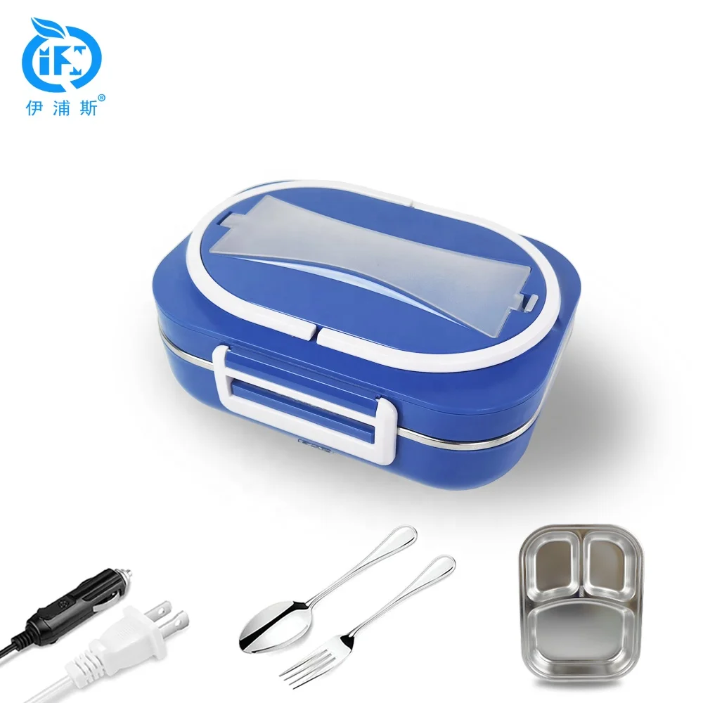 

UPGRADE VERSION leak proof 3 in 1 electric Food Warmer with 3 compartments stainless steel bento electric lunch boxes