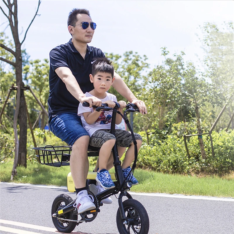 

kids bike seat comfortable children bicycle saddle quick release front mounted safety chair for electric bike, Black