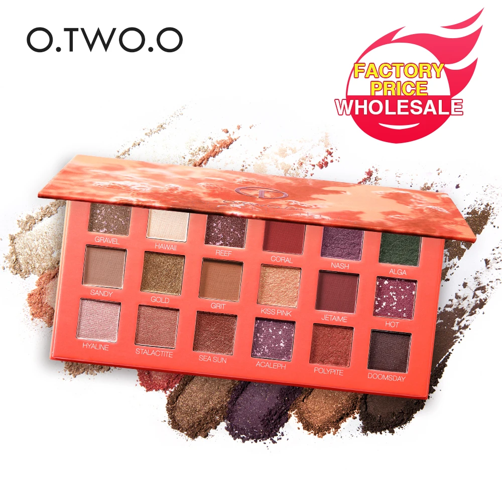 

O.TWO.O 18 Colors Eyeshadow Palette High Pigmented Long Lasting Glitter Eyes Cosmetics