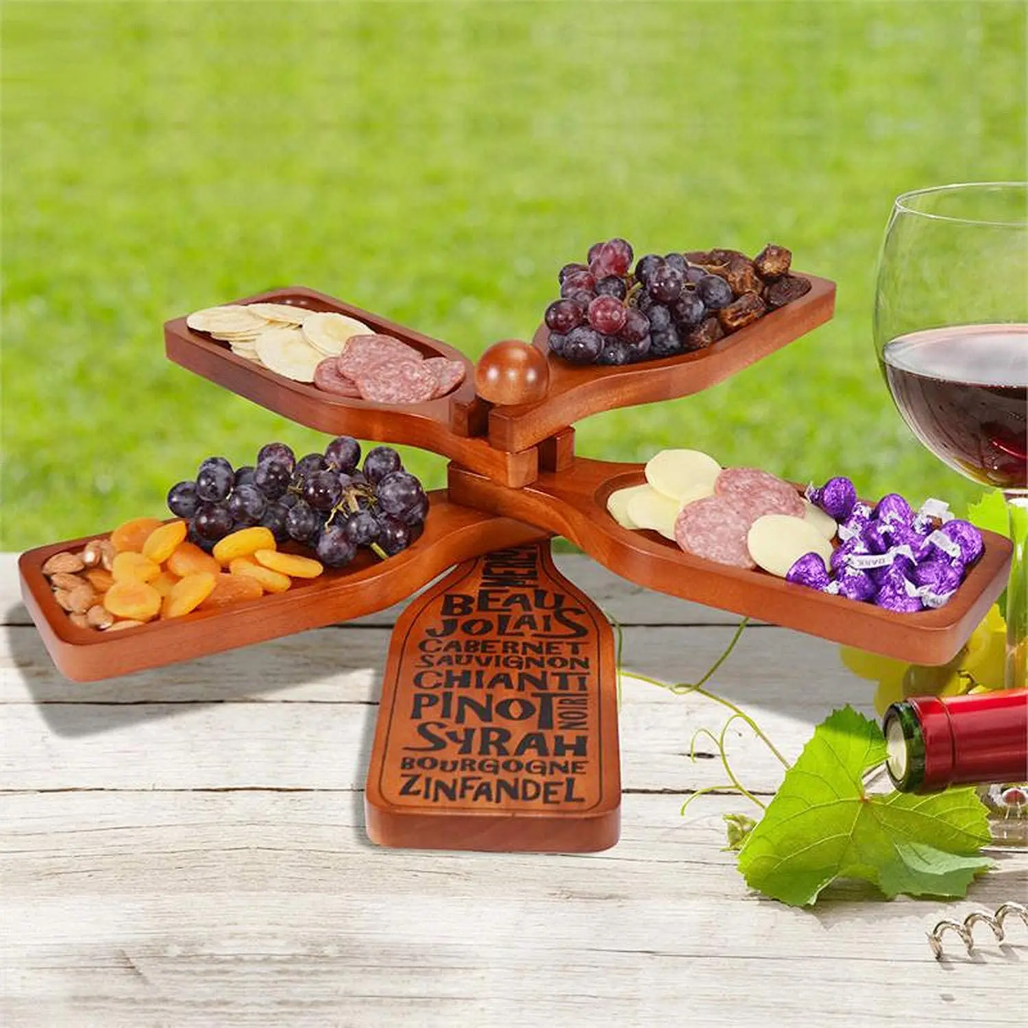 

Factory direct sales of high-grade solid wood cheese plate, fruit plate, multi-function plate for household, Wood color