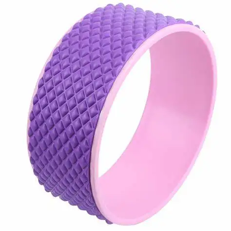 

gym fitness balance training stretcher white plastic eva 12 inch colorful bent pulley mold gymnastics pilates yoga wheel
