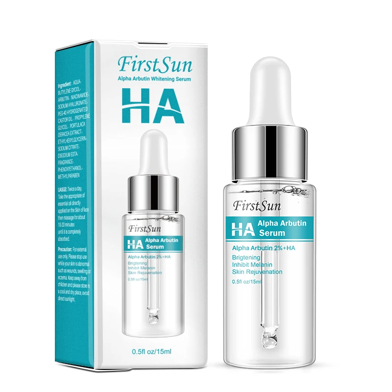 

FirstSun Arbutin 2% + Hyaluronic acid serum Arbutin Skin Whitening Face Serum Remove Dark Spots Essence Reduce Blemishes