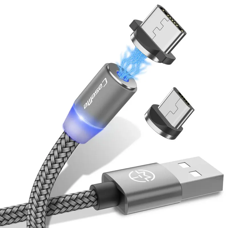 

Free Shipping Mobile Phone Charger Cable CaseMe Cell Phone Charging Magnetic USB Cable, Black,red,gray, yellow