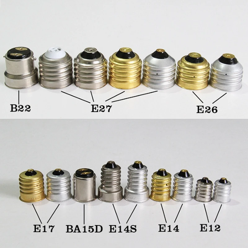 Factory wholesale price E14 E27 B22 aluminium bulb cap