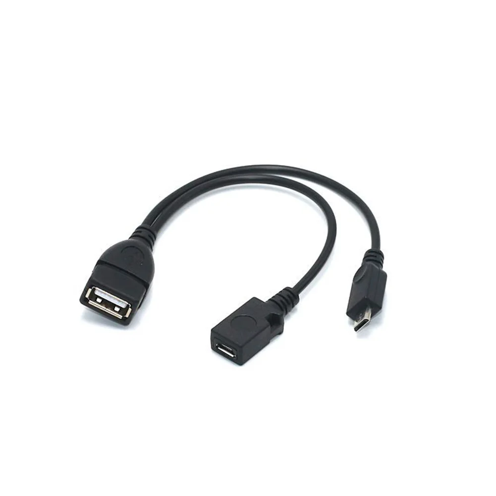 

2 In 1 OTG Adapter Micro USB Host Power Y Splitter USB to micro 5 Pin Male Female Cable For Android Phone Accessories