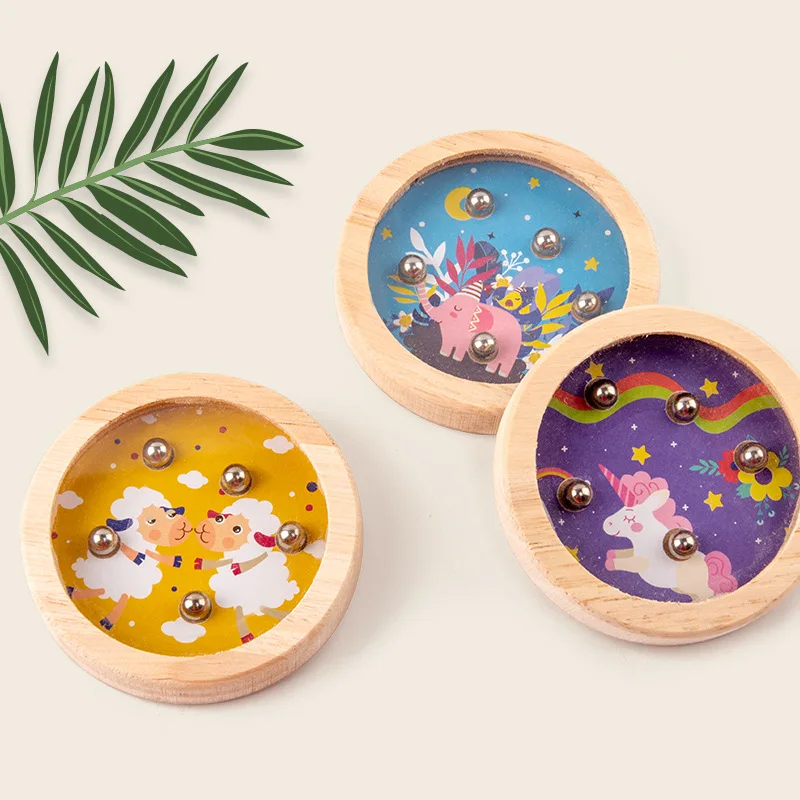 

hot sale in amazon Wooden round palm balance game maze ball ball toy balance ball exercise patience educational toy