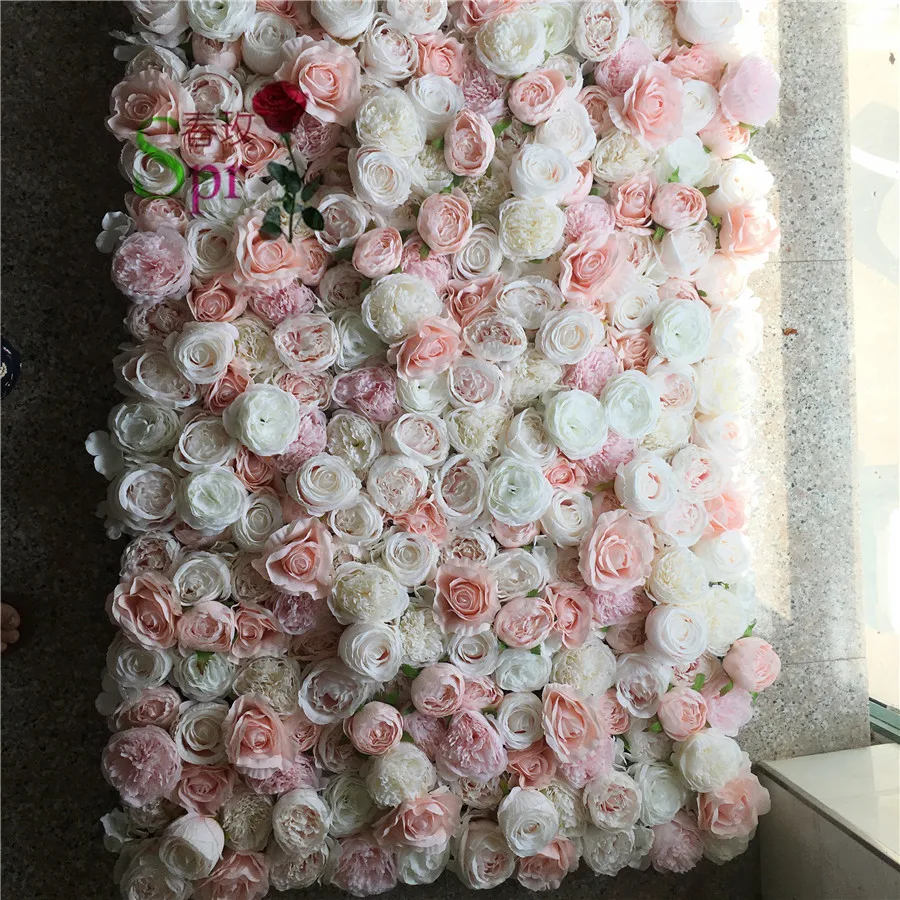 Spr Flower Wall Mat Flower Backdrop Panel Wedding Occasion Silk Rose