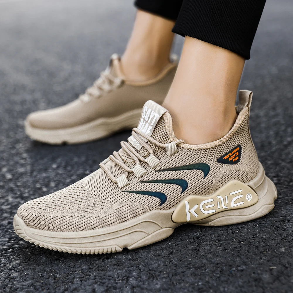 

2021 Hot Sale Fashion Breathable Shoes New Arrival Casual Sport Shoes Men Lightweight Sports Shoes Mesh Fabric Sneaker