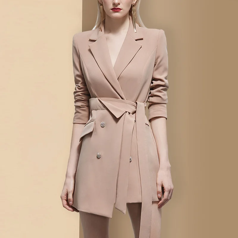 

2021 autumn winter long sleeve formal ladies' stylish Blazer crop business women office dress Blazer for women