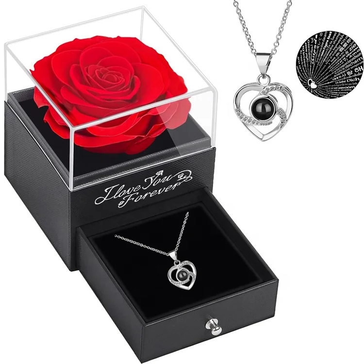 

Best selling products 2023 dried flower eternal acrylic rose gift box