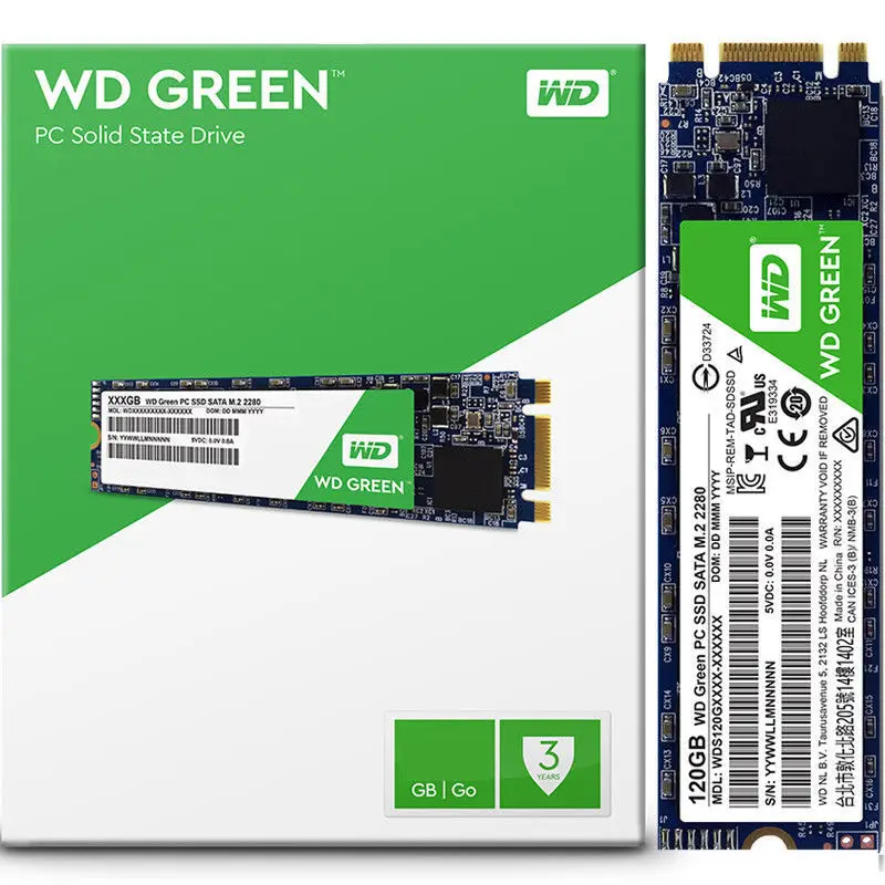 

Original WD Green SSD 480GB 240GB 120GB Internal Solid State Hard Drive Disk TLC M.2 2280 540MB/S NGFF 22*80mm for Laptop