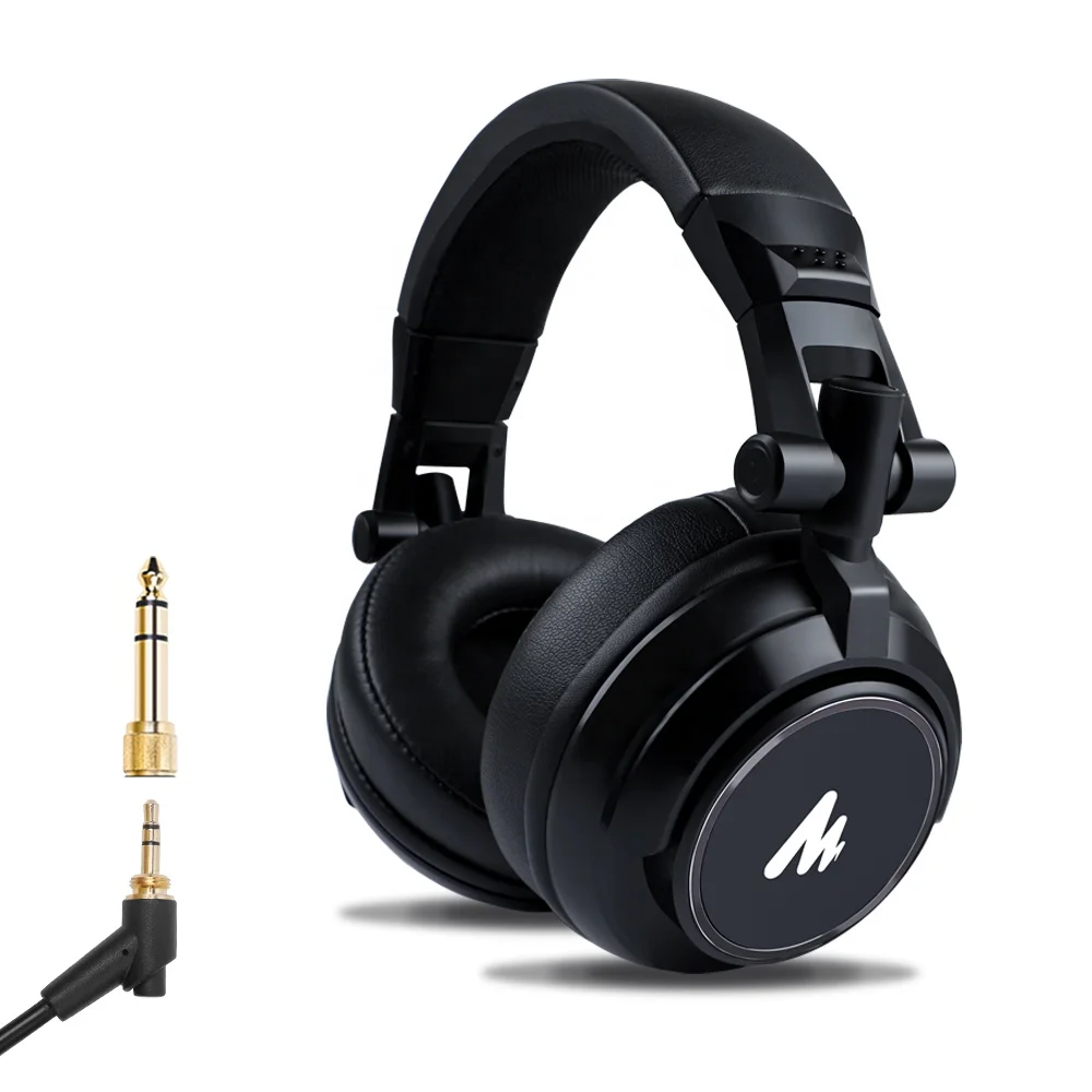 

MAONO Professional Studio Monitor Headphones 50 mm Dynamic Type Surround Stereo Wired monitor DJ Headphone, Black