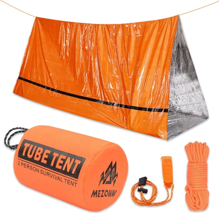 

Outdoor Camping Adventure Emergency Blanket Disposable Aluminum Film Insulation Raincoat Sleeping Bag Survival Tent
