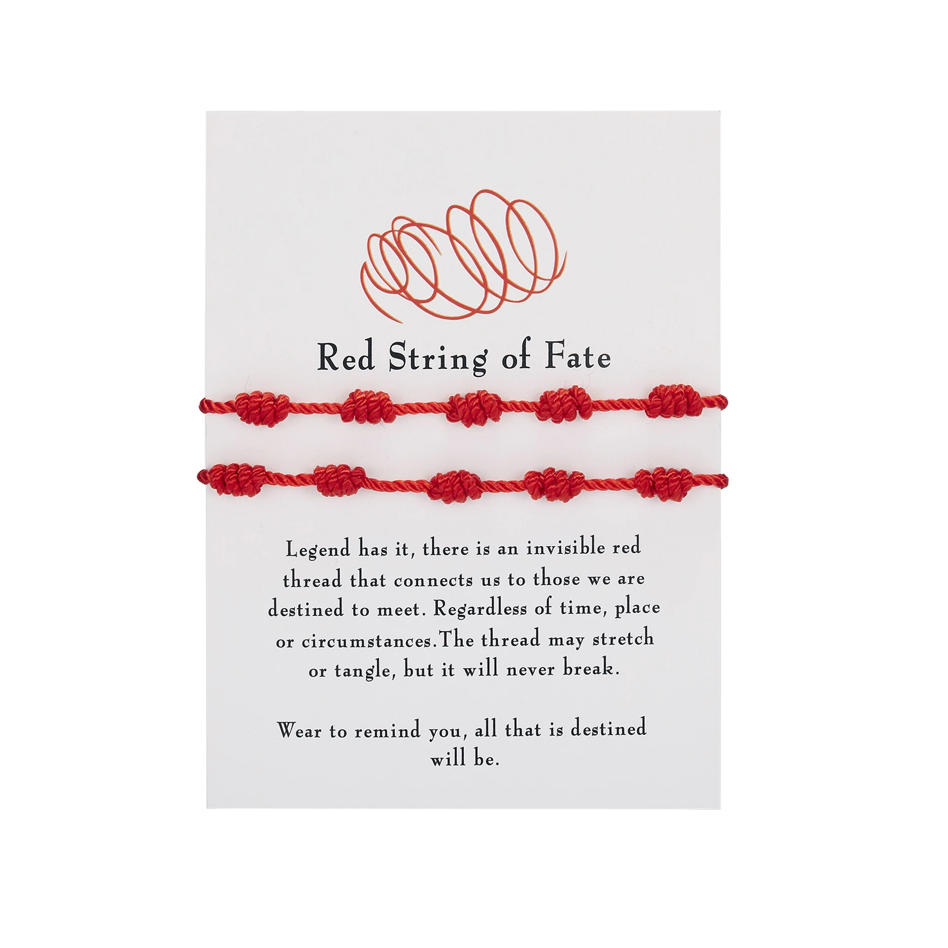 

Minimalist Friendship Handmade Lucky 7 Knots Red String Bracelet with Card Adjustable Men Women Luck Amulet Couple Bracelet
