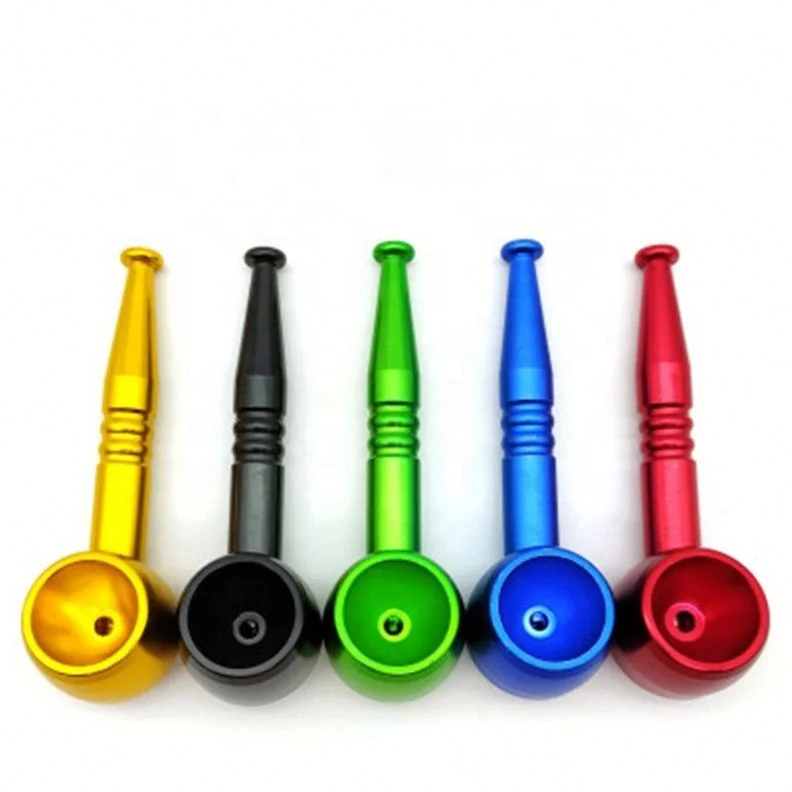 

Metal Portable Multicolor Smoking Pipe Aluminum Alloys Detachable Fashionable Weed Pipe 2021, Gold/green/red/blue/black