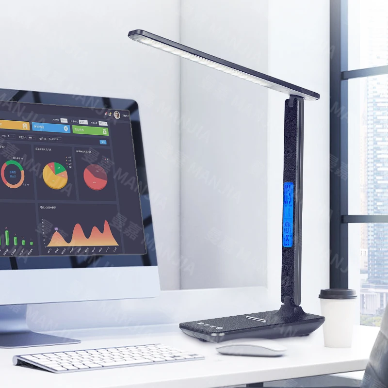 Wholesale Yellow Manual Commercial Usb Desk Lamp With Clock Table Lamps