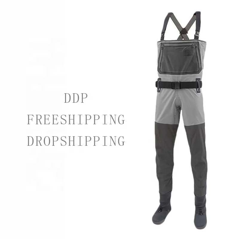 

freeshipping custom logo neoplan hisea hip waders fishing breathable neoprene resp 5 layer process equipment patagoniaing, Gray