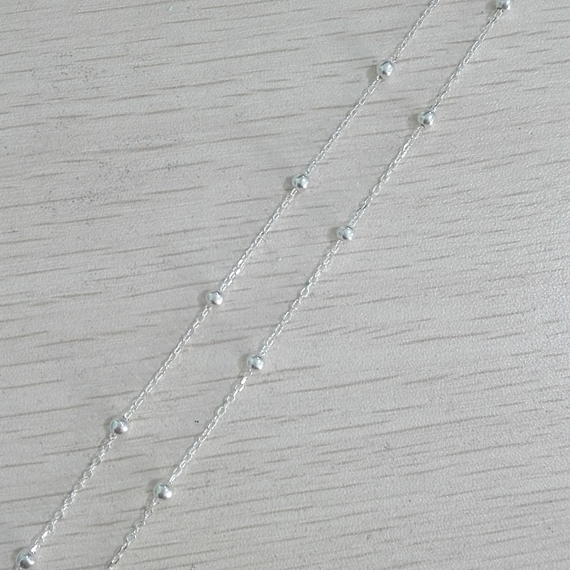 

JZBZ-D3530 Silver Chain Manufacturer from China real silver with 18k gold plates satellite chain
