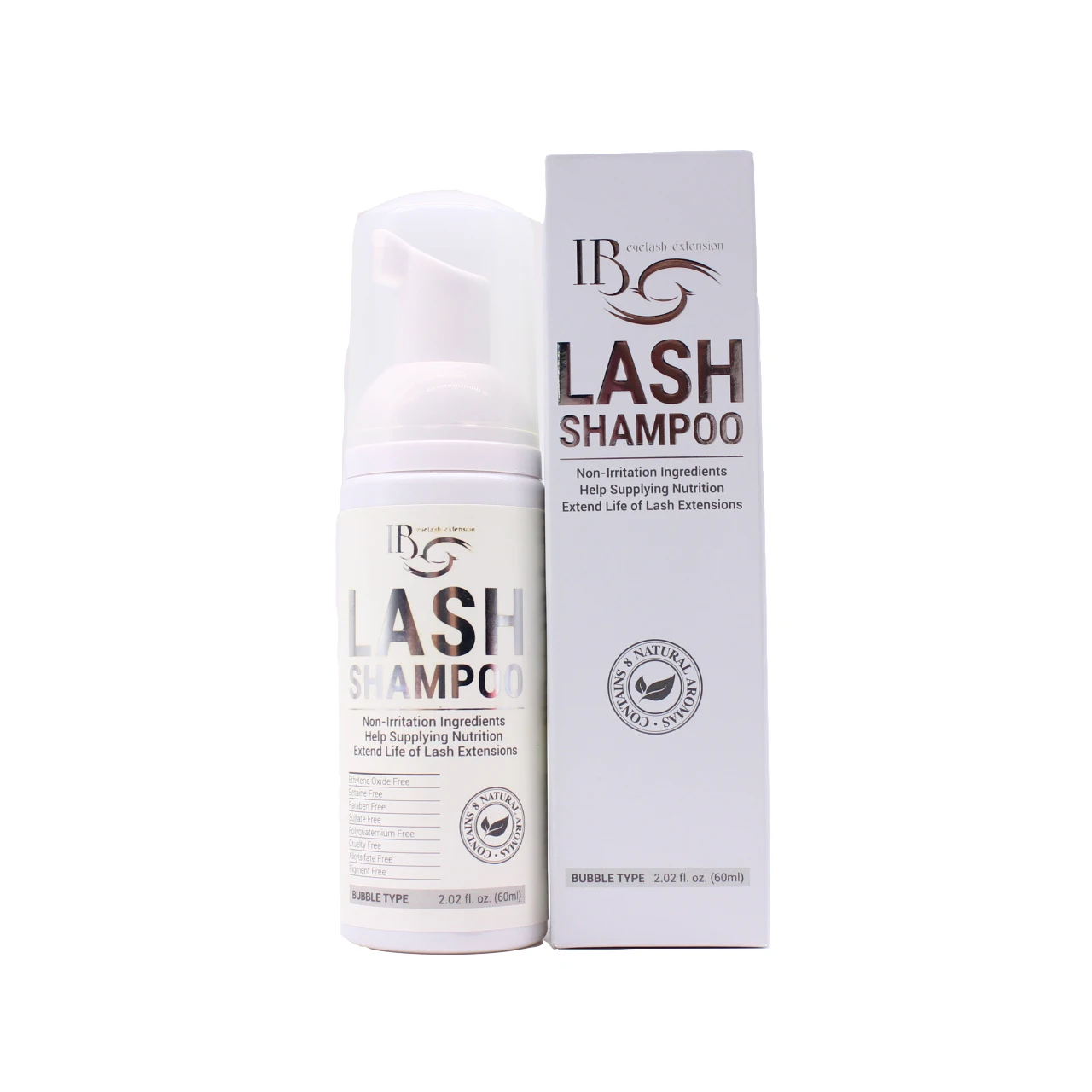 

Lavalsh Private Label ib Lash lash Shampoo Custom Logo All Natural Strip Cleanser Gentle Foam Lash Wash for Eyelash extension