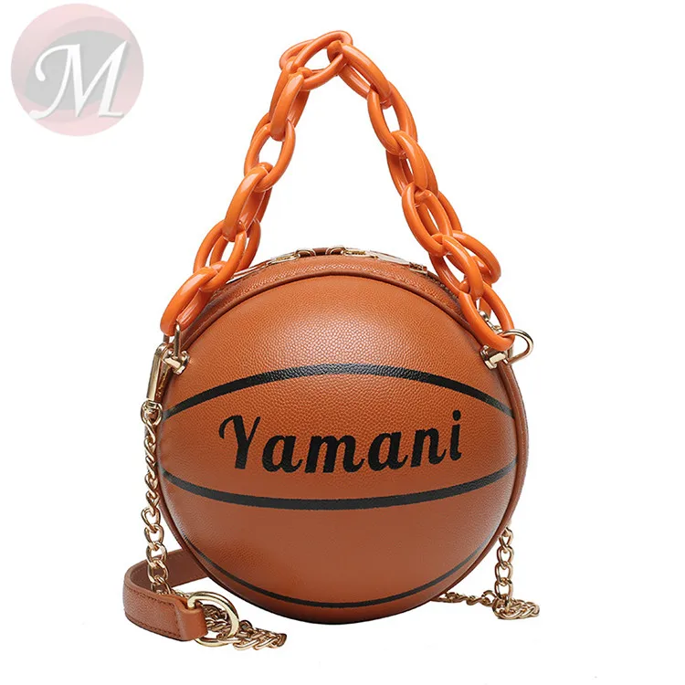 0270418 Fashion Basketball Design Womens Handbags Personalized Style Unique Spring And Summer Roll Mini Shoulder Bags