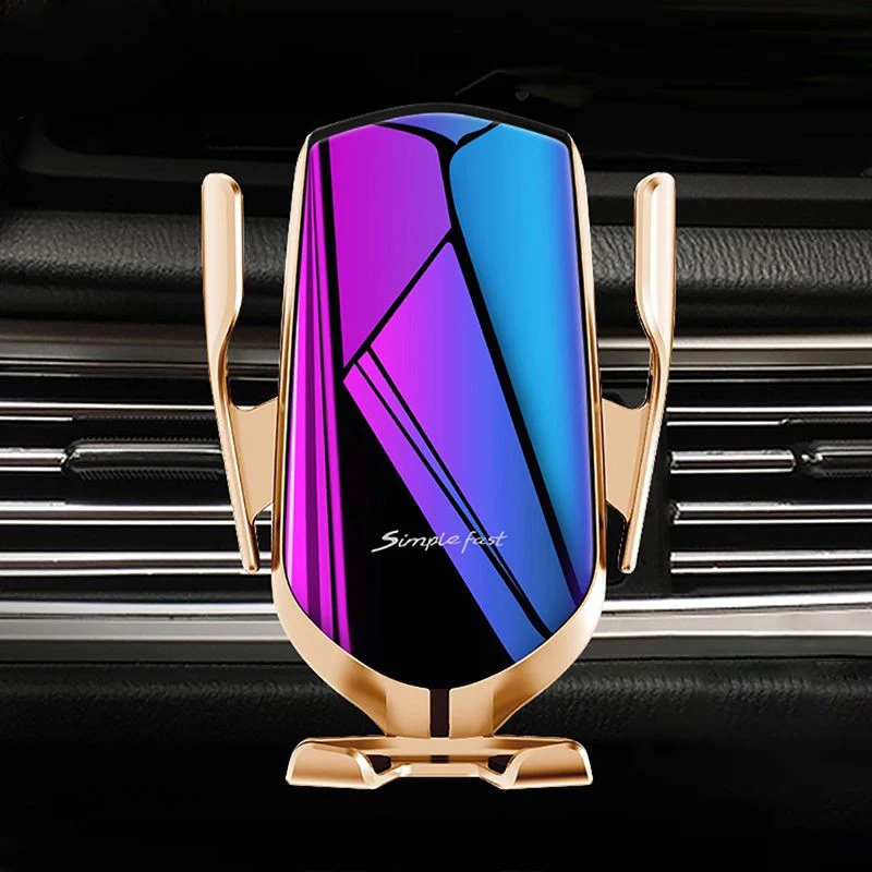 

R2 10w Qi Wireless Fast Charger Car Phone Mount Holder Car Phone Wireless Charger For Iphone 12 Samsung And Smartphone