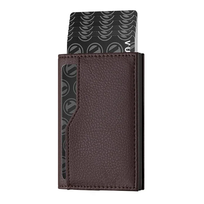 Hardware Shield Flip Slim Bifold Mens Men's Wallet Custom Logo Case Crypto
