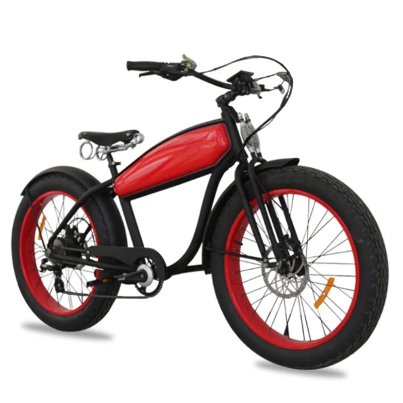 

Best 48V 1000 W Cicla Adult Chopper Fat Tire Motor Cafe Racer E Bike Bicycle 26 Inch Frame Electric Bicycle Ebike