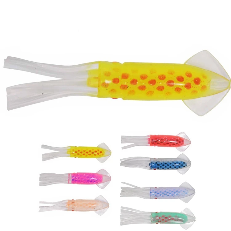 

Top Right Sb501 Soft Plastic Squid Lure Squid Skirt Lures Bait Freshwater Saltwater Soft Trolling Octopus Lures, As the picture shows
