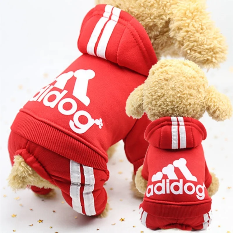 

Amazon Original Adidog Luxury Pet Clothes for Dog Cat Puppy Hoodies Coat Winter Sweatshirt Warm Sweater Dog Outfits Pet Clothing