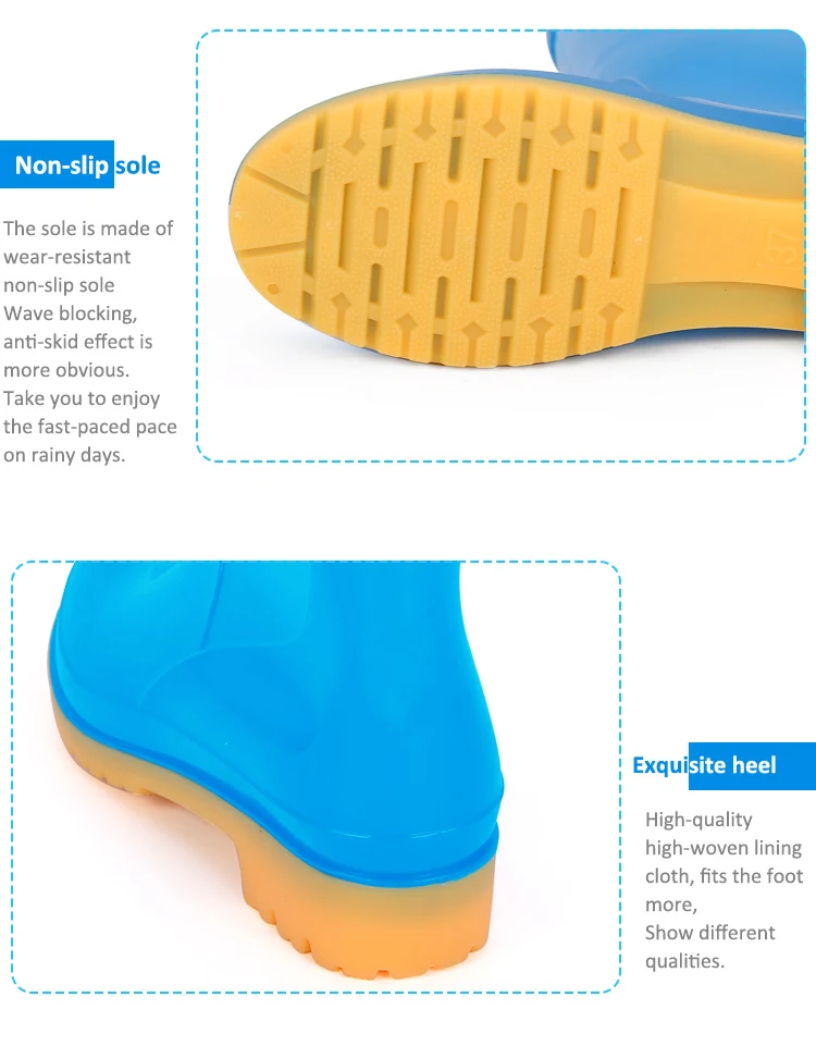 Parent-Child Waterproof Woman Water Rubber Lace Up Martin Sewing Solid Flat with Shoes Women 2019 Funky Lady Pvc Rain Boots