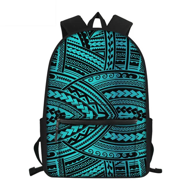 

Custom Wholesale Africa Ethnic Polynesian Traditional Tribal Print Laptop Backpack Schoolbag Bookbag Satchel Children School Bag, Customized your own school backpack