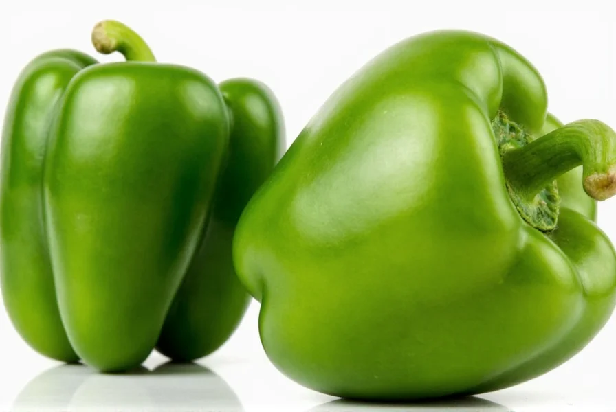 Organic green bell peppers