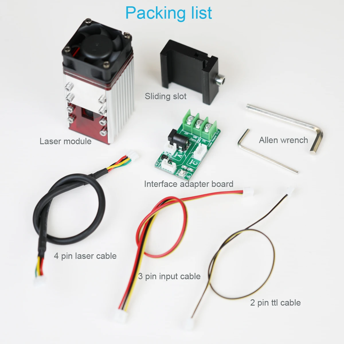 
2020 NEJE 30W 450nm laser module head kits for DIY With TTL / PWM Modulation for laser cutting machine laser engraving machine 