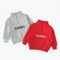 

Kids Sweatshirt hoodies for children Stand Collar Baby Clothes