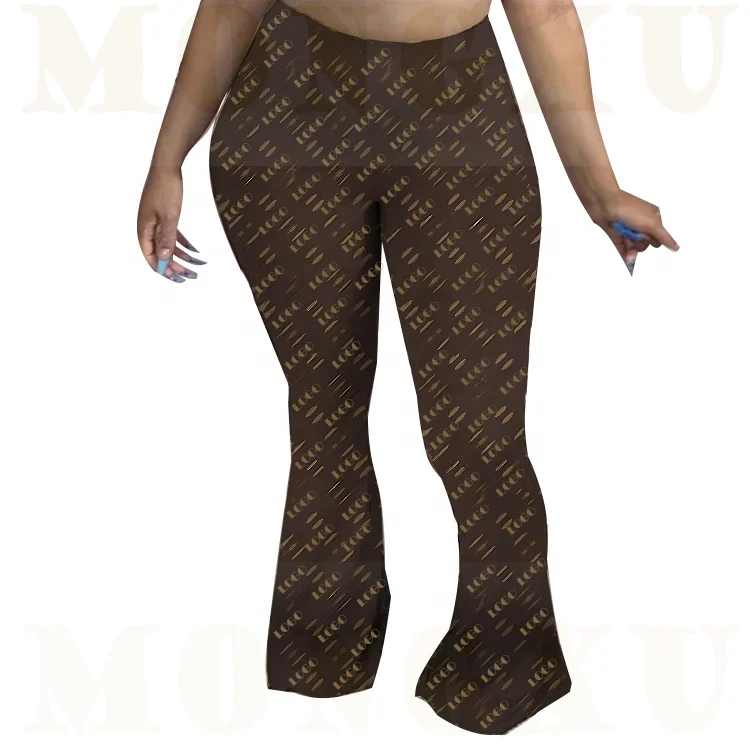 

2020 Fall Fashion Women Designer Print Pants Legging Sexy Bodycon High Waist Pants