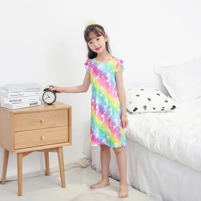 

Wholesale Pajamas USA Girls Nightdress Princess Dress Children Pajamas Nightgowns For Girls Kids Night Dress Girl Sleeping Dress, Picture shows