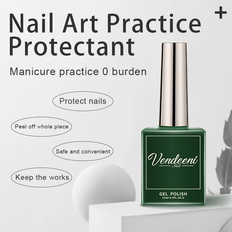 

VDN Free Sample Private Label Peel off Primer Daily Base Coat Gel Nail Polish UV Gel Polish Nail art practice protetant