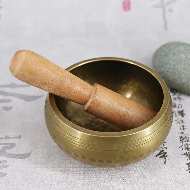

Metal Singing Bowl Golden Finishing Handcrafted Musical Instrument Himalayan Bowl Gong Bowl For Meditation