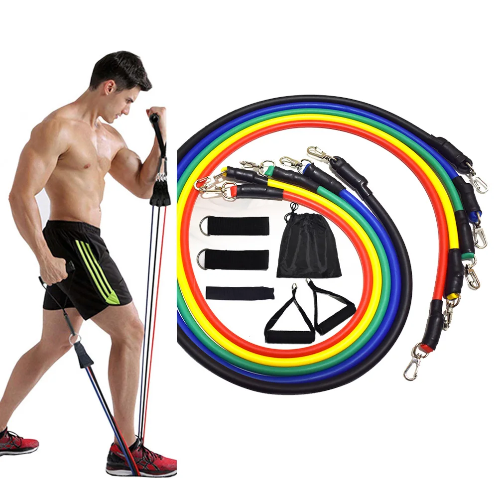 

15 Pcs Set Resistance Gym Equipment Exercise Bands Pull Rope Fitness Elastic Training Expander