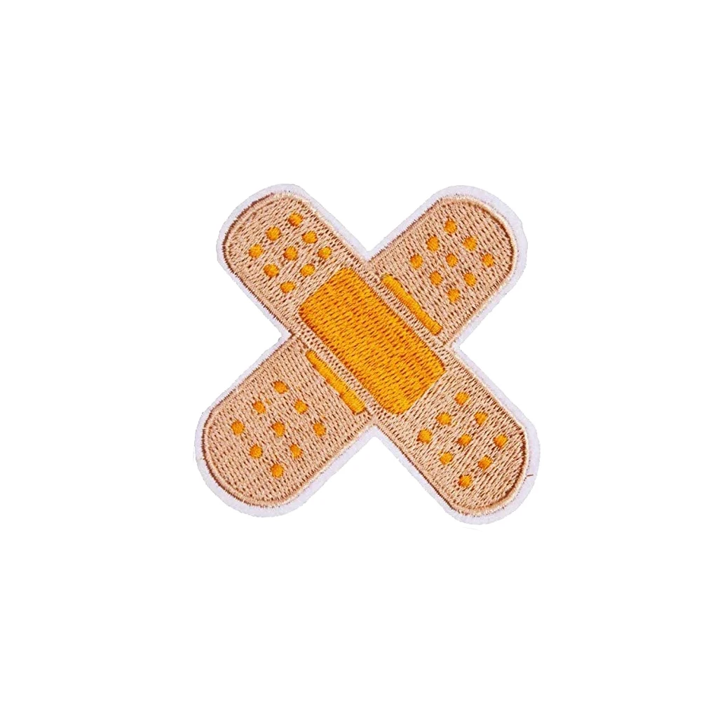 

Bandage Band Aid Fabric Logo Clothing Iron on 3d Custom Embroidery Patch, Shown as pictures