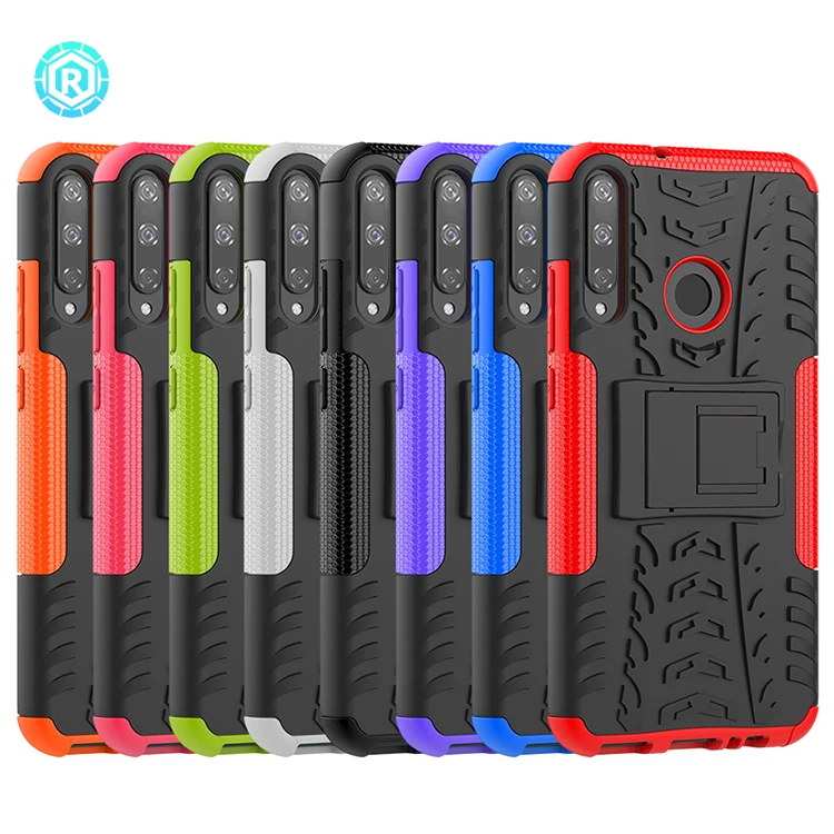 

For Huawei y7p Case Shockproof Cover Kickstand Cover Factory Wholesale Phone Phone Case, Black blue red green pink purple orange white