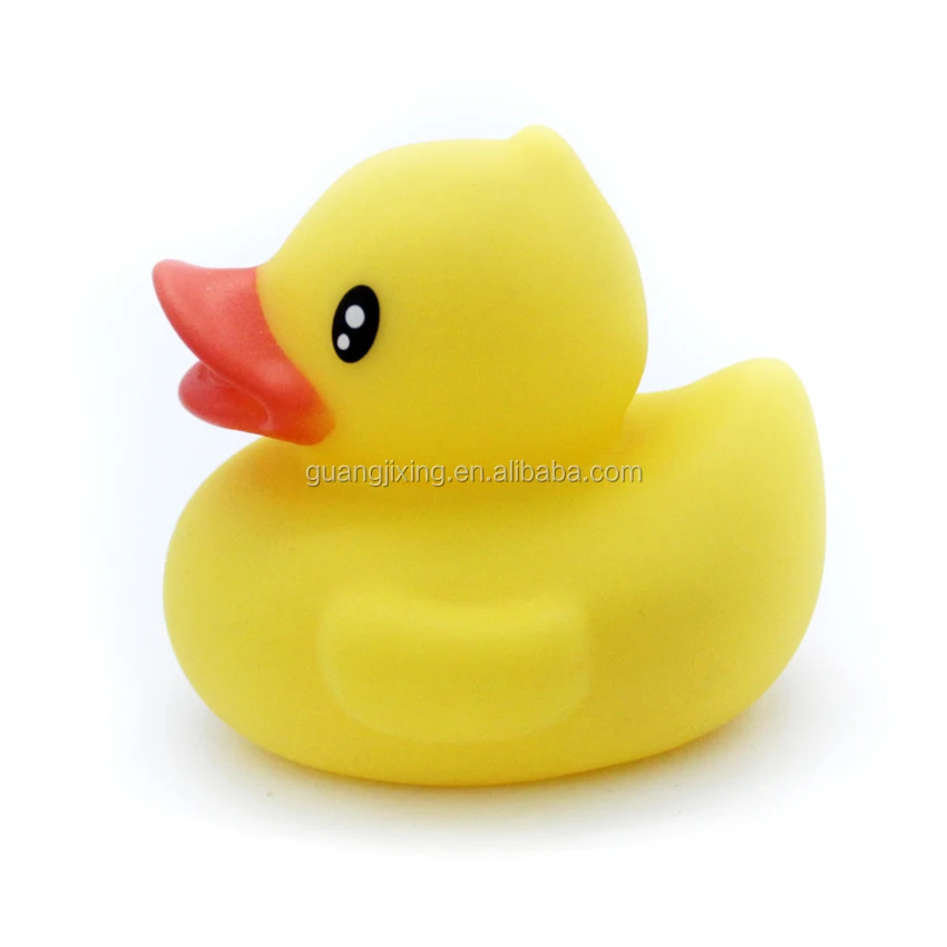 
Water floating animal swimming play light up baby bath toy yellow rubber bath duck 